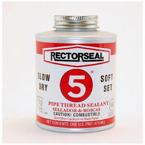 Rectorseal 25431 #5 Pipe Thread Sealant,1-Pint - Yellow Slow Dry Soft Set