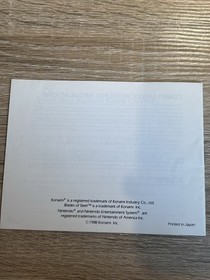 Blades of Steel Instruction Manual Booklet *ONLY* NES Nintendo Entertainment