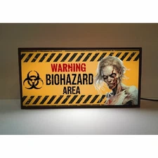 Zombie Resident Evil Area Sign Horror Sign Figurine Sundries Light Box