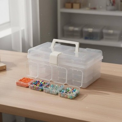 Schmuckorganizer Transparent mit Schnappverschluss Sicher für Werkstatt