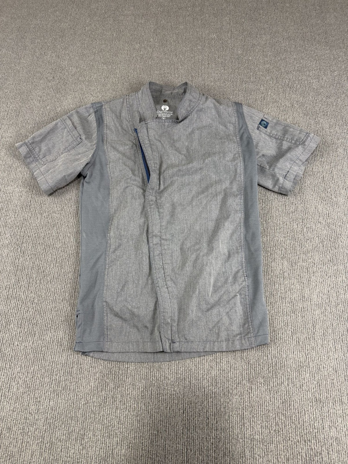 Chef Works Blue Short Sleeve Chef Coat XS