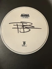 terry bozzio Signed Drumhead Autographed Frank Zappa Missing Persons