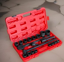21pcs 1 Dr. Shallow Impact Socket Set 12 Point Metric 2150mm Ratchet Wrench 21pcs 1 Dr. Shallow Impact Socket Set 12 Point Metric 2150mm Ratchet Wrench