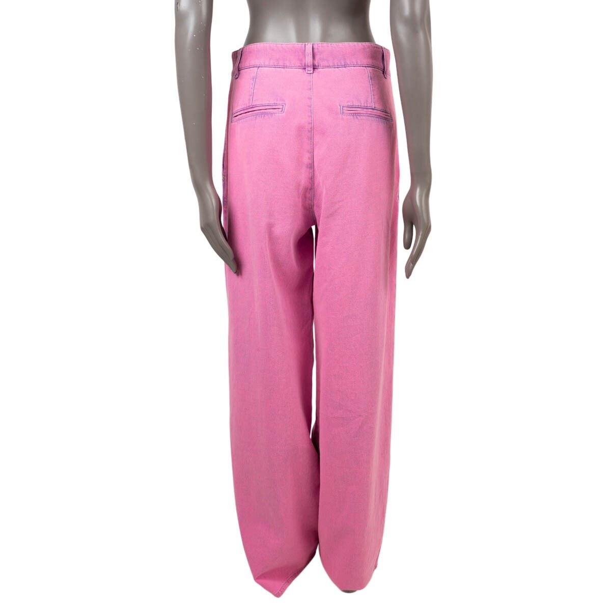 69751 auth CHANEL neon pink cotton 2021 HIGH RISE WIDE LEG 69751 auth CHANEL neon pink cotton 2021 HIGH RISE WIDE LEG