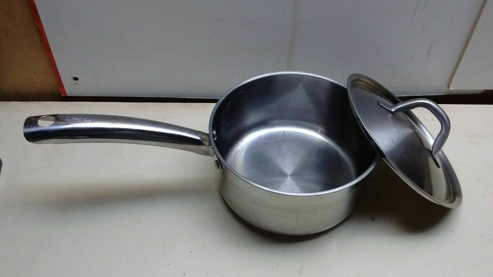 Tefal Stainless Induction Gas Electric Oven Safe 2 Qt Sauce Saute Fry Pan Lid-image