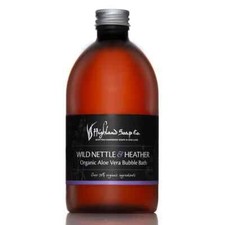 The Highland Soap Co Organic Wild Nettle & Heather Aloe Vera Bubble Bath 500ml