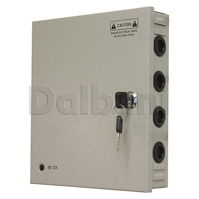 JC-60-12 Wall Mount Power Supply 5 A 12 V 9 Port for CCTV Camera DVR System