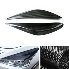 Headlight Lamp Cover Eyelid Eyebrow For Nissan Altima 2013-2015 2014 Carbon
