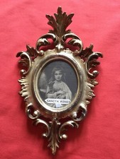 Antigua reliquia Santa Inés de Roma V.M. virgen mártir tocó la calavera santa 1962