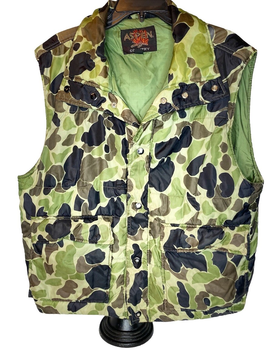 ASPEN Country Snap Up Size L Men Insulated Vintage Camo Puffer