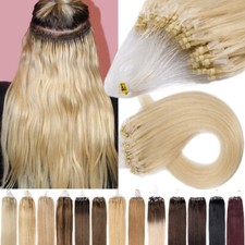 Micro Ring Loop Beads Tip Real Remy Human Hair Extensions 1G/S 0.5G/S THICK 150G