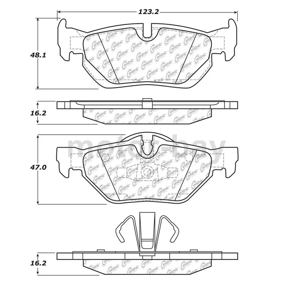 Pastillas de freno delanteras y traseras para BMW 328i 2013 2012 2011 2010 2009 2008 2007 Foto 3 de 4