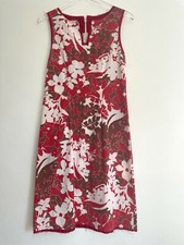 Vintage 90s Grunge Y2K Shift Dress Indie Designer Floral Stretch Cotton Sz 8 New