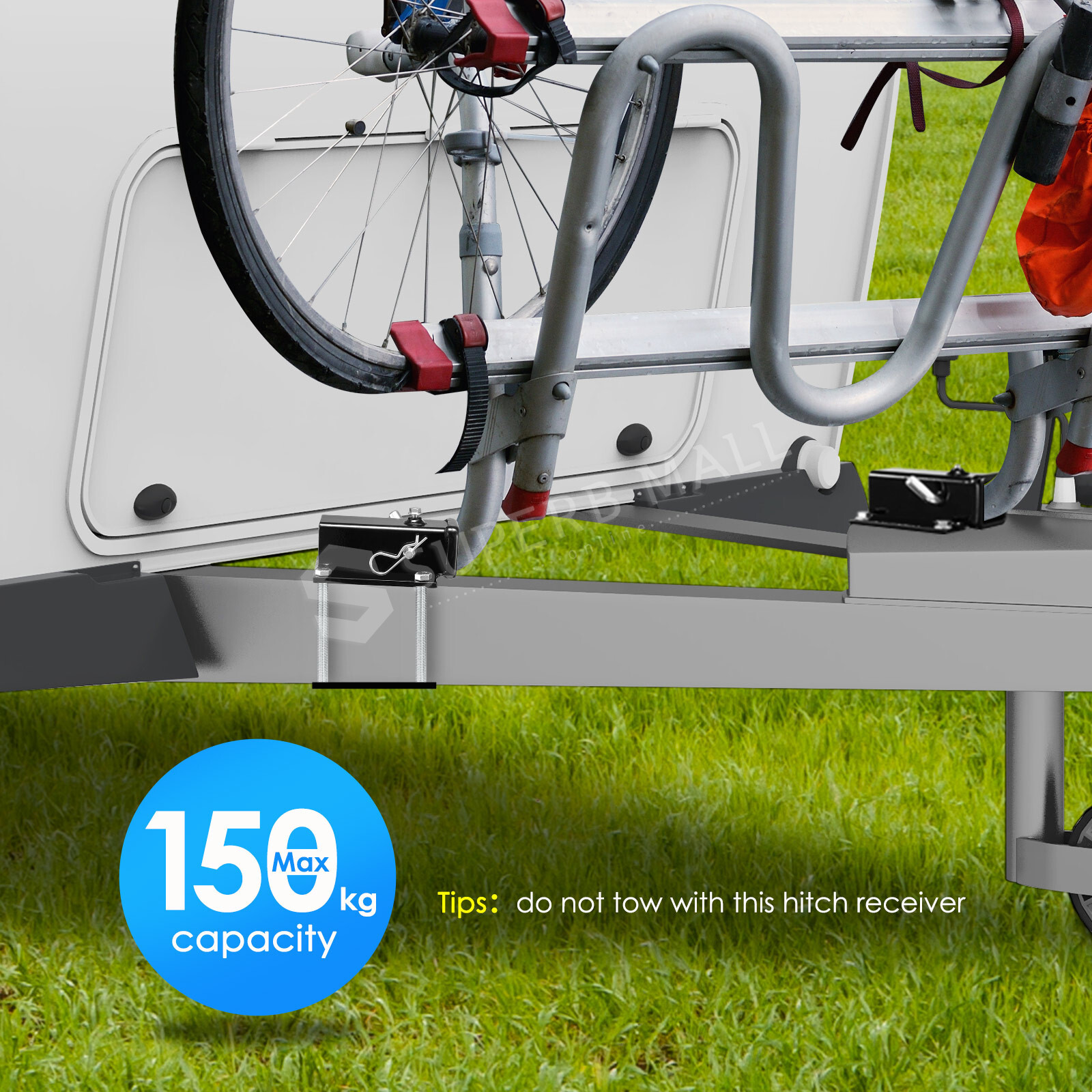 Universal Bumper Hitch Receiver Adapter Trailer Mount Caravan Bike Rack