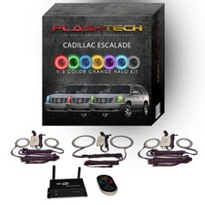 RGB MultiColor LED Halo kit with Wifi App for 07-14 Cadillac Escalade Headlights