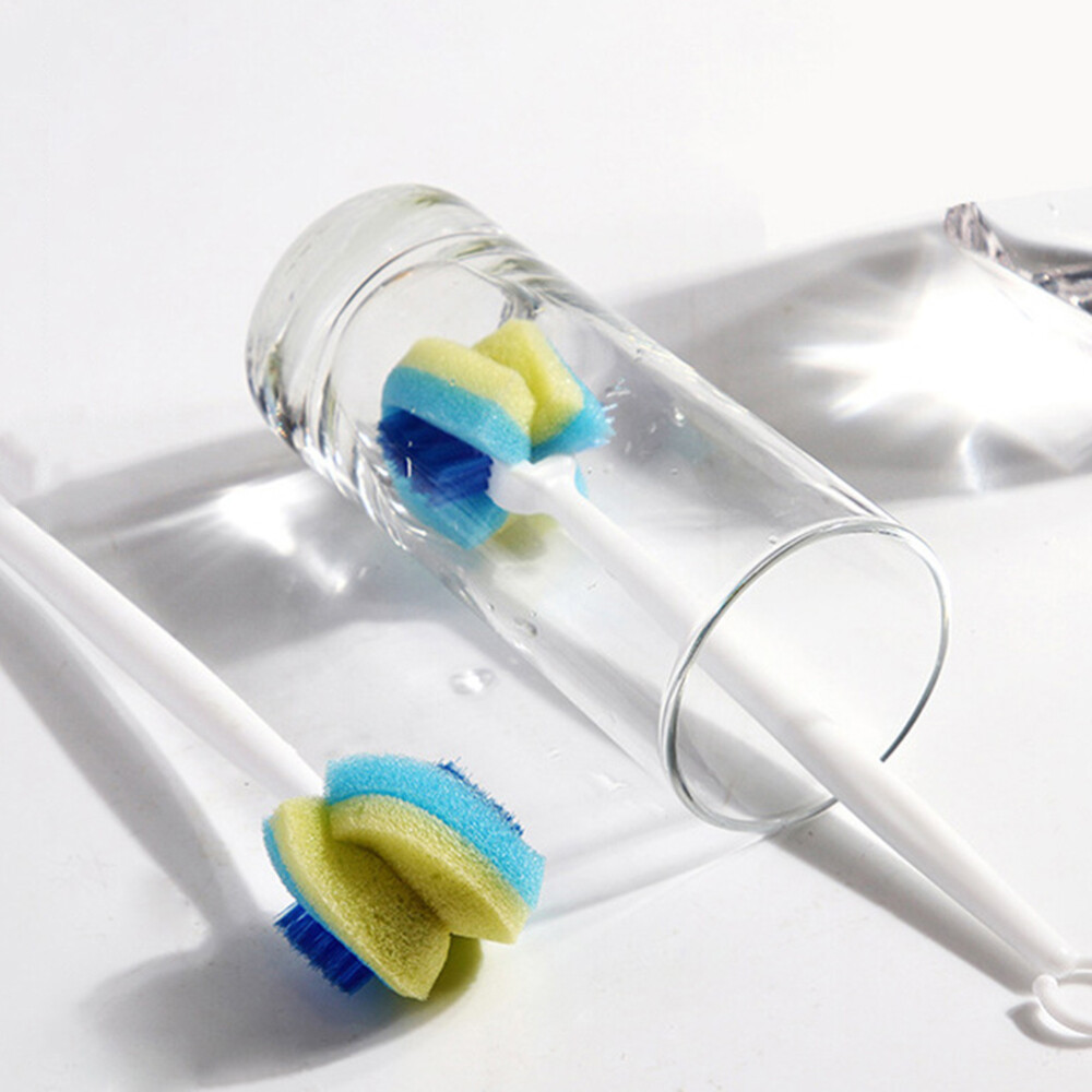 3-Piece Bottle Cleaning Brush Set with Sponge and Teapot Spout Cleaner