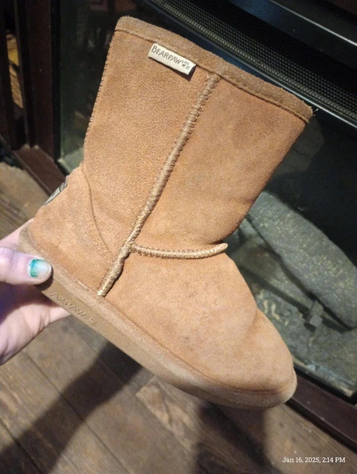 Bearpaw Juvenil Talla 1 "Emma Niñas Gamuza" Más Botas Vaqueras Extra Foto 2 de 4