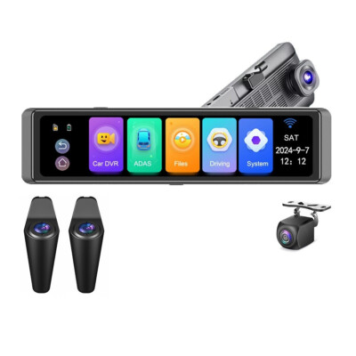 12'' 4k+1080p 4 Kanäle Auto Kameras Auto Dash Cam Adas Bds Neu