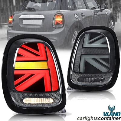 For 2014-2019 Mini Cooper F55/56/57 Black Clear LED Tail Lights