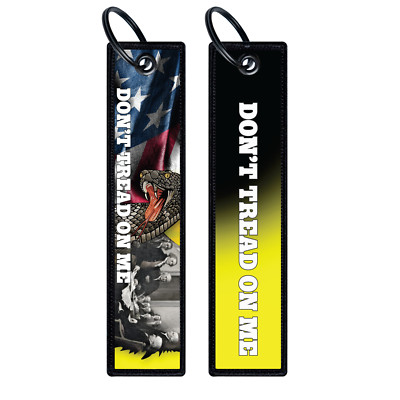 Don't Tread On Me Key Tag for keychain, luggage tag or Back Pack accessory. 2pk