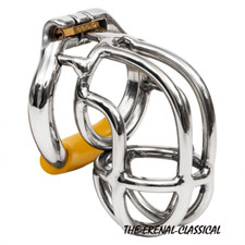 Stainless Steel Stealth Lock Male Chastity Device Ergonomic Chastity Cage Ring