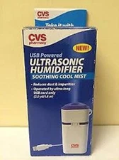 CVS USB Powered Ultrasonic Humidifier Soothing Cool Mist 6' Foot Cord Portable