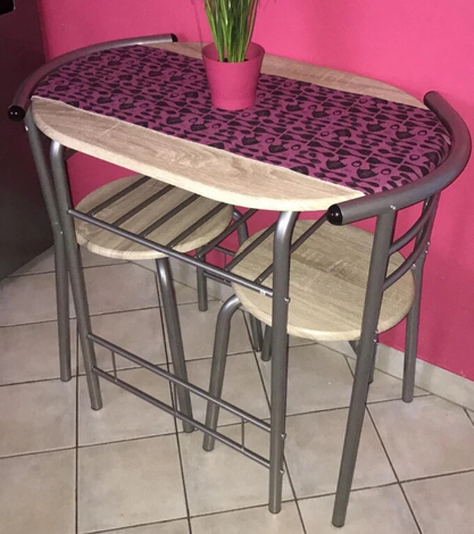 2 Seater Dining Table And Chairs Kitchen Space Saving Room Small Furniture Set
