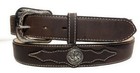 MEN'S WESTERN CONCHO LEATHER BELT. COWBOY RODEO SUEDE CONCHO LEATHER BELT 