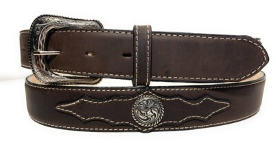 #ad MEN#x27;S WESTERN CONCHO LEATHER BELT. COWBOY RODEO SUEDE CONCHO LEATHER BELT $29.99