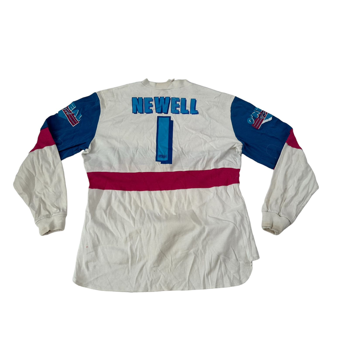 Vintage 80s 90s O'Neal Newell #1 USA Large L/S Motocross Jersey