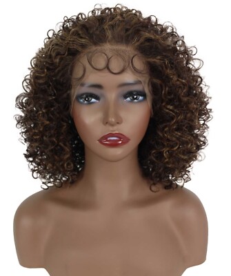 LUXLUXE Sariyah 4X4  HD Lace Front Medium Length Curly Natural Looking BL-0155