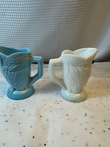 Vintage EAPG Challinor, Taylor & Co Blue & White Milk Glass Owl Creamer - Picture 8 of 8