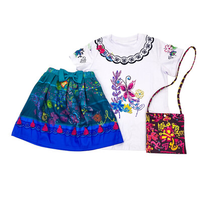 Lucky Bird Girls Size 150 (10-12) Encanto Mirabel Costume Cosplay White Blue