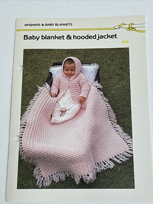 Baby Blanket & Hooded Jacket Crochet Pattern Card Marshall Cavendish