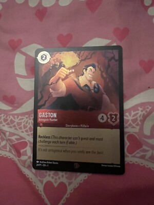 Disney Lorcana Gaston Arrogant Hunter 24/P1 MCM Comic Con London 2023 Promo
