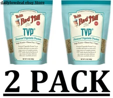 2 PACK- Bob's Red Mill Tvp Textured Vegetable Protein 13 g protein 12 oz Each
