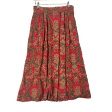 VINTAGE Dark Floral Maxi Skirt Womens Size XS Forest Romantic Hippie Fairy Boho