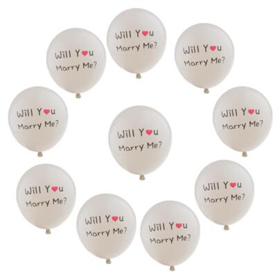 10 Stück Will You Marry Me Ballon zum Selbermachen Vorschlag Ballons für Brauthochzeit