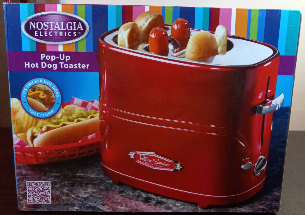 Nostalgia Electrics Retro Series Pop-Up Hot Dog Toaster Red