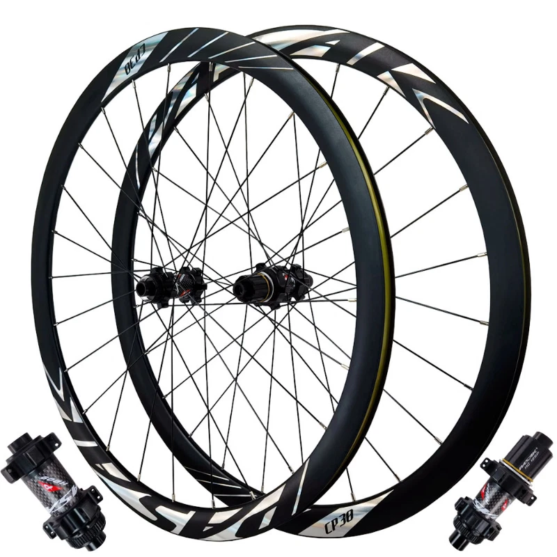 700C Radsatz 24Hole Rennrad Rad Set Scheibenbremse Zentrum Schloss Hg Ms Xdr Hub - Bild 2 von 4