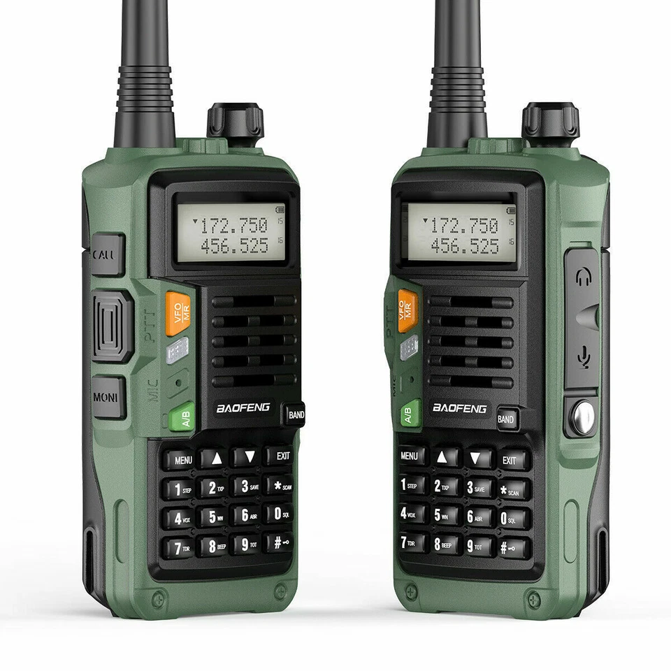 BAOFENG TRI-BAND VHF UHF TWO WAY WALKIE TALKIE HAND FUNKGERÄTE 10W 2800MAH 50KM - Bild 2 von 4