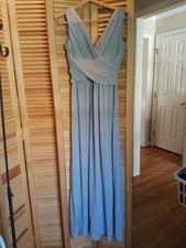 Chap's Chiffon Tan Formal Sleeveless Pleated Gathered Gown Size 4
