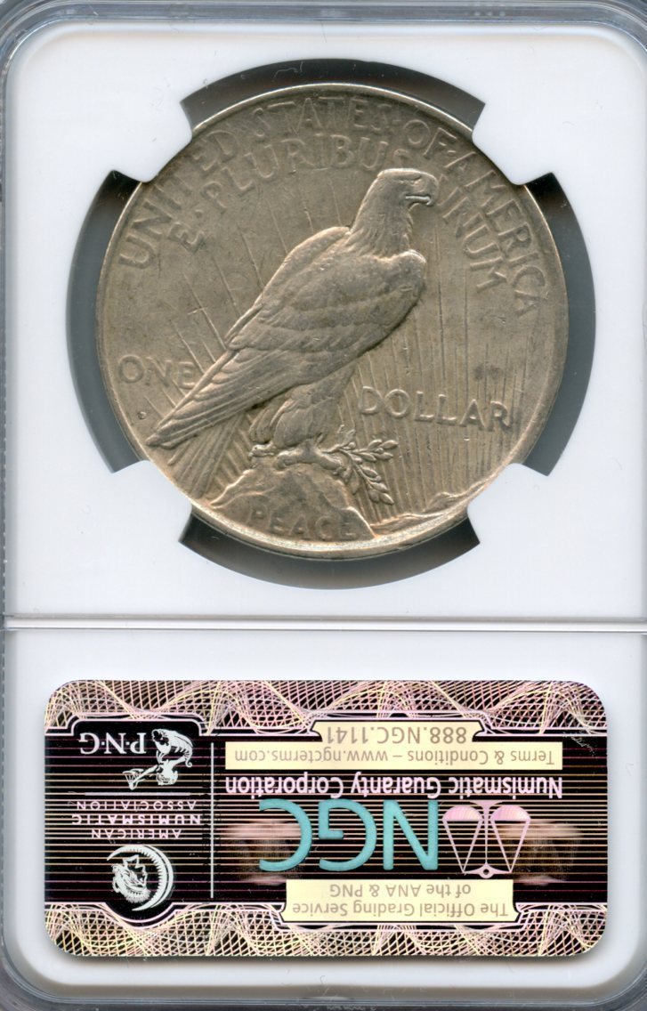 C5587- 1922-D VAM-4 DDO MOTTO TOP 50 PEACE DOLLAR NGC XF45