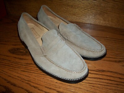 Sperry Gold Cup Exeter Penny Loafer TAN Suede Leather Men display picture 1