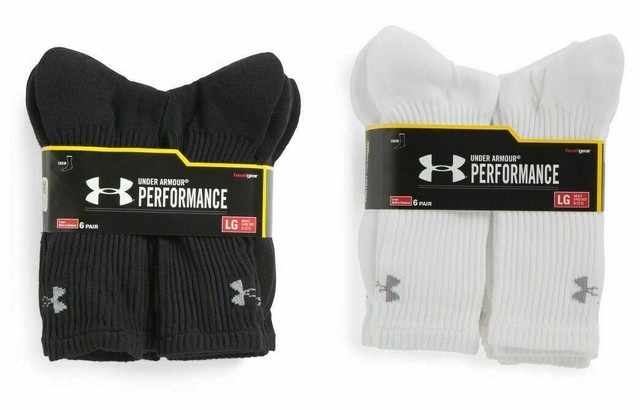 under armour white crew socks