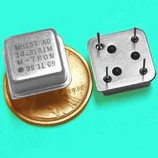 (2) 20-Meter QRP Oscillators - 1/2 size Shielded Metal Can with DIP-8 footprint
