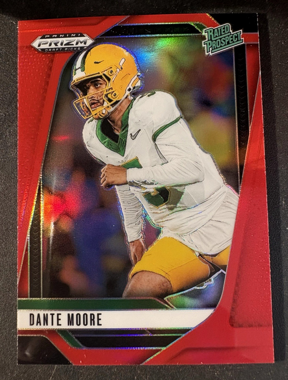 DANTE MOORE 2025 PANINI PRIZM DRAFT RATED PROSPECT RED CARD #004 /399  NFL