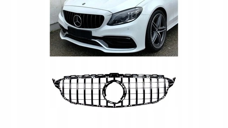 Calandre look AMG GT noir brillant pour MERCEDES classe C W205 phase 2 - Photo 1/1