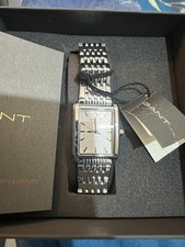 Ladies Silver Diamond Gant Stainless Steel Watch New With Tag And Box
