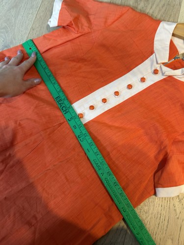 Vintage 1960’s Dress Women’s Orange Mini Aline Short Sleeve Mod, $24 - Photo 8